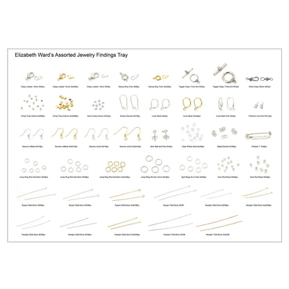 Bead Storage Solutions Elizabeth Ward Mixed Bead Tray with Jewelry Findings Tray