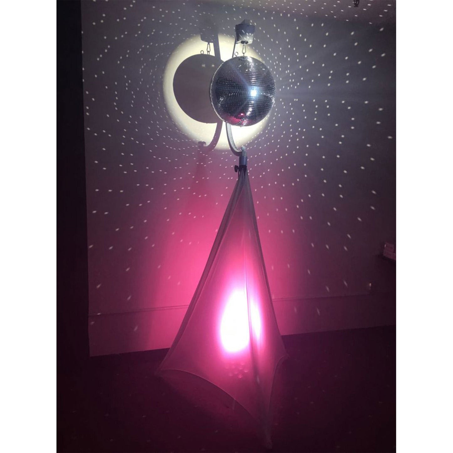 Eliminator Lighting 16 Inch Mirror Disco Ball with Rotating Tripod Stand
