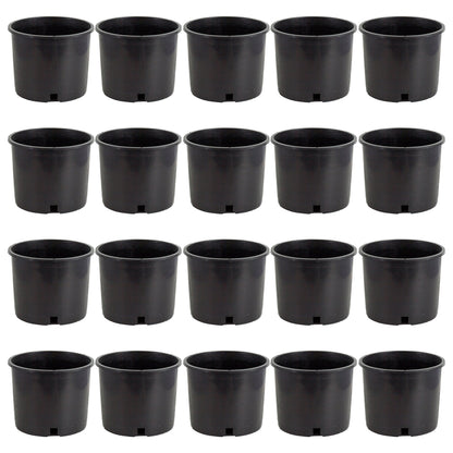 Pro Cal 5 Gal Premium Nursery Black Plastic Planter Garden Grow Pots (Set of 20)
