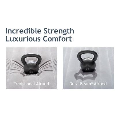Intex Dura Beam Ultra Plush Headboard Airbed w/Built In Pump, Queen (2 Pack)