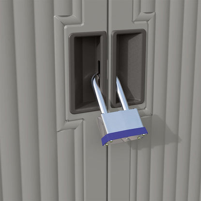 Suncast Backyard Oasis 130 Gallon Outdoor Storage Shed Basic Unit, Dove Gray