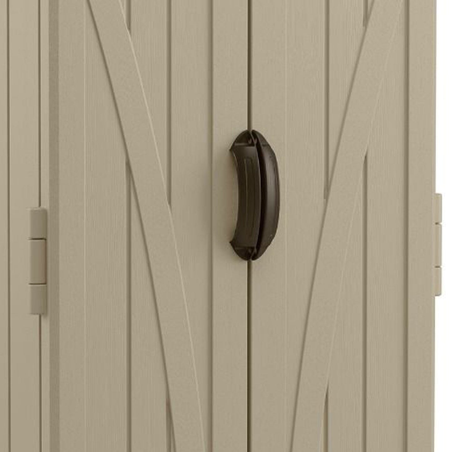 Suncast 22 Cubic Feet All-Weather Vertical Tall Outdoor Storage Shed, Brown