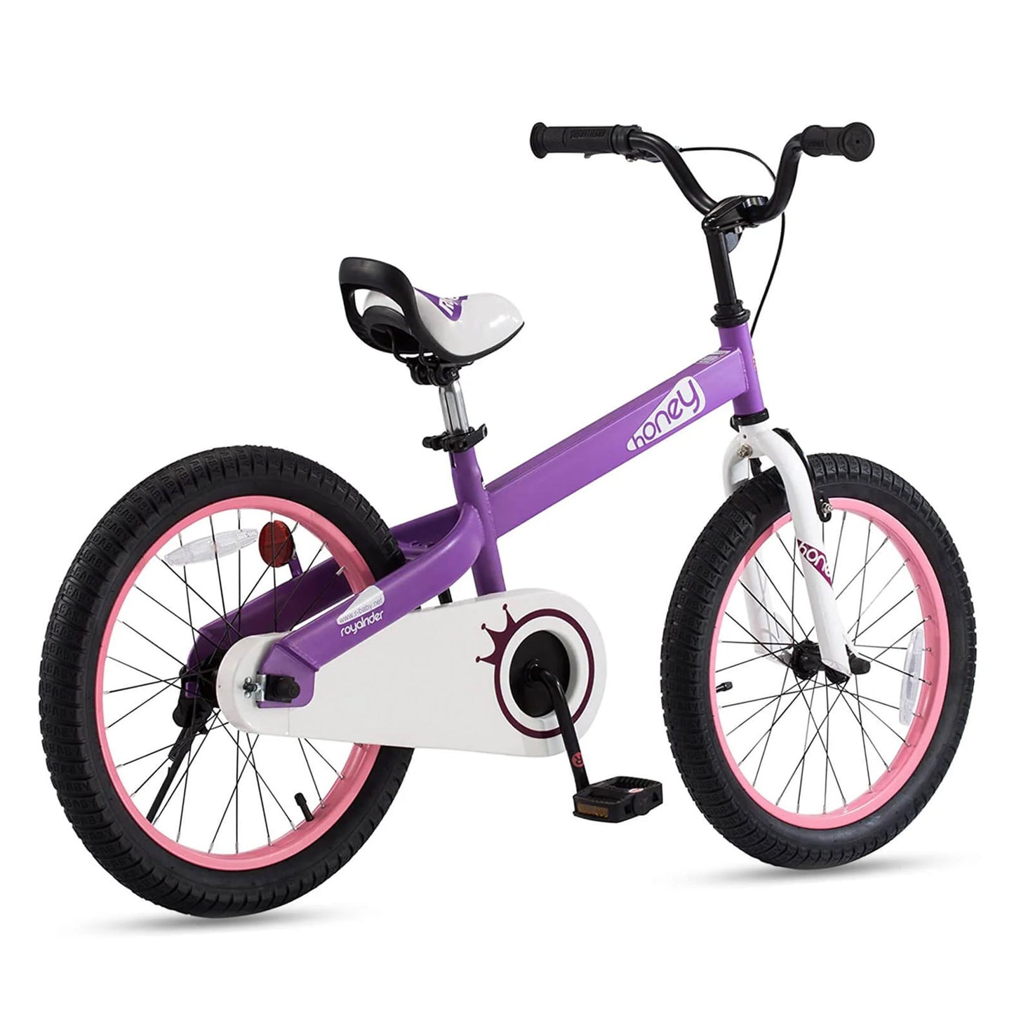 RoyalBaby Cubetube Honey 18 Inch Kids Bicycle w/Kickstand & Reflectors, Purple