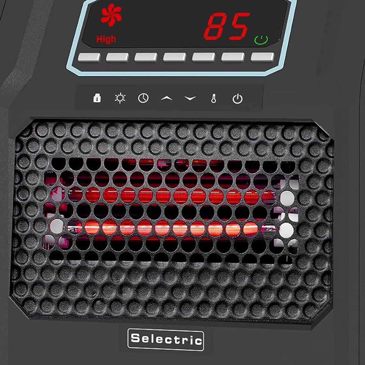 VOLTORB Portable Corded Electric Radiant Space Heater w/3 Heat Settings, Black