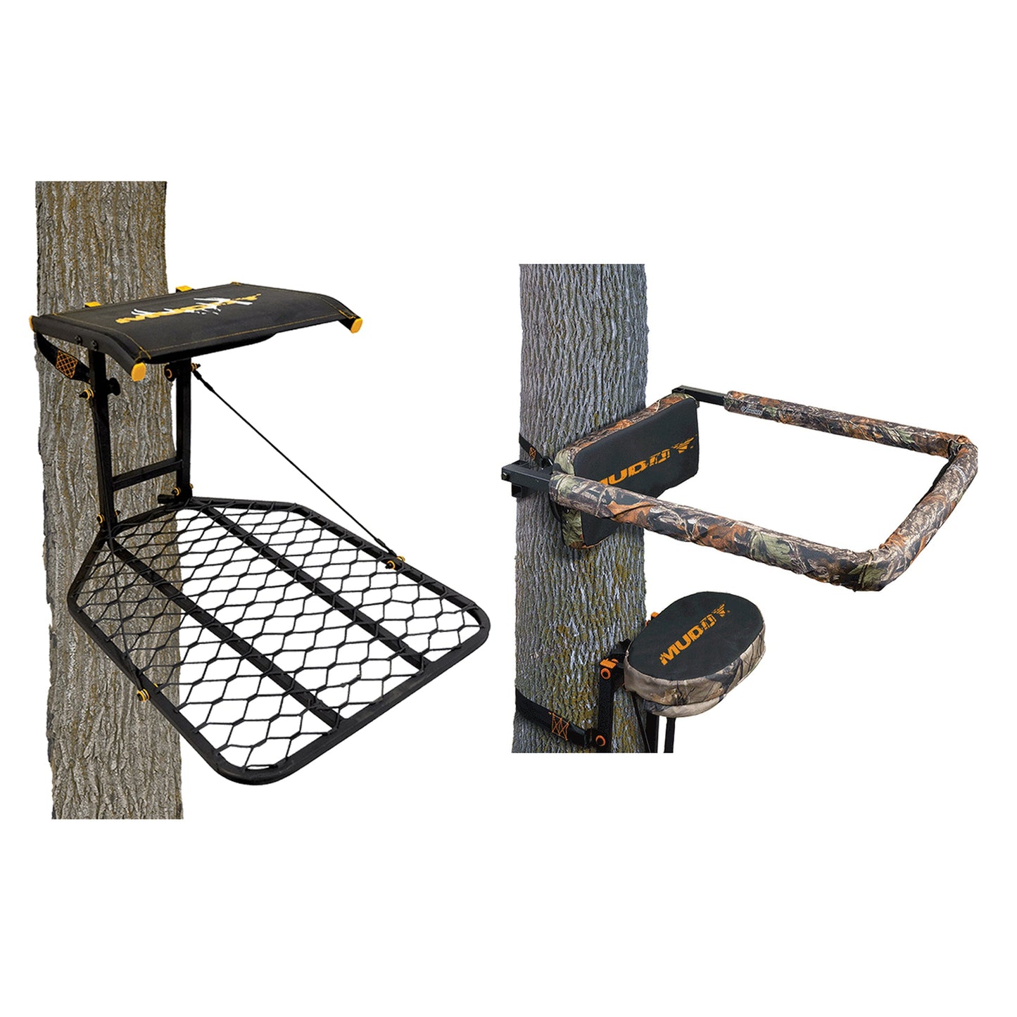 Muddy The Boss Hang On Hunting Tree Stand Platform & Flip Up Shooting Rail Rest