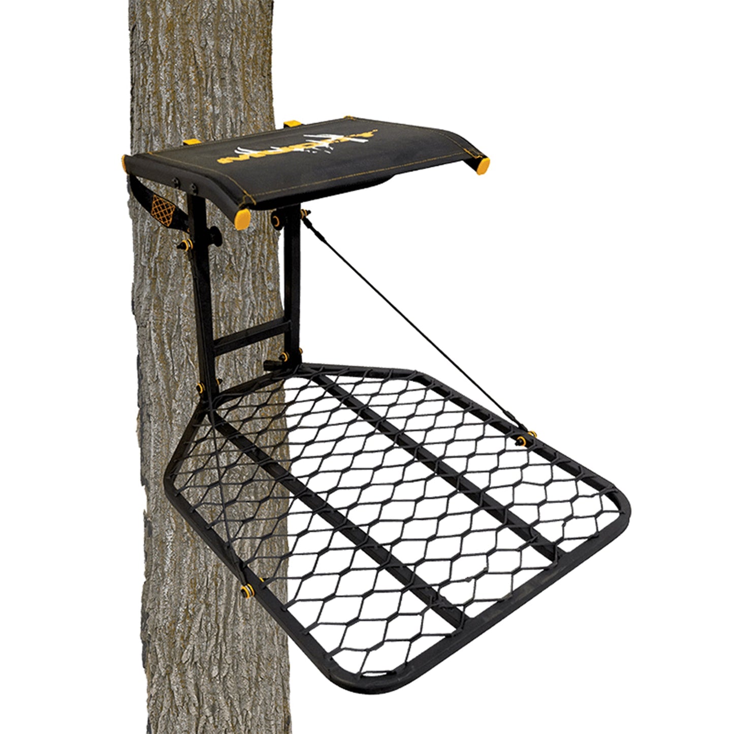 Muddy The Boss Hang On Hunting Tree Stand Platform & Flip Up Shooting Rail Rest