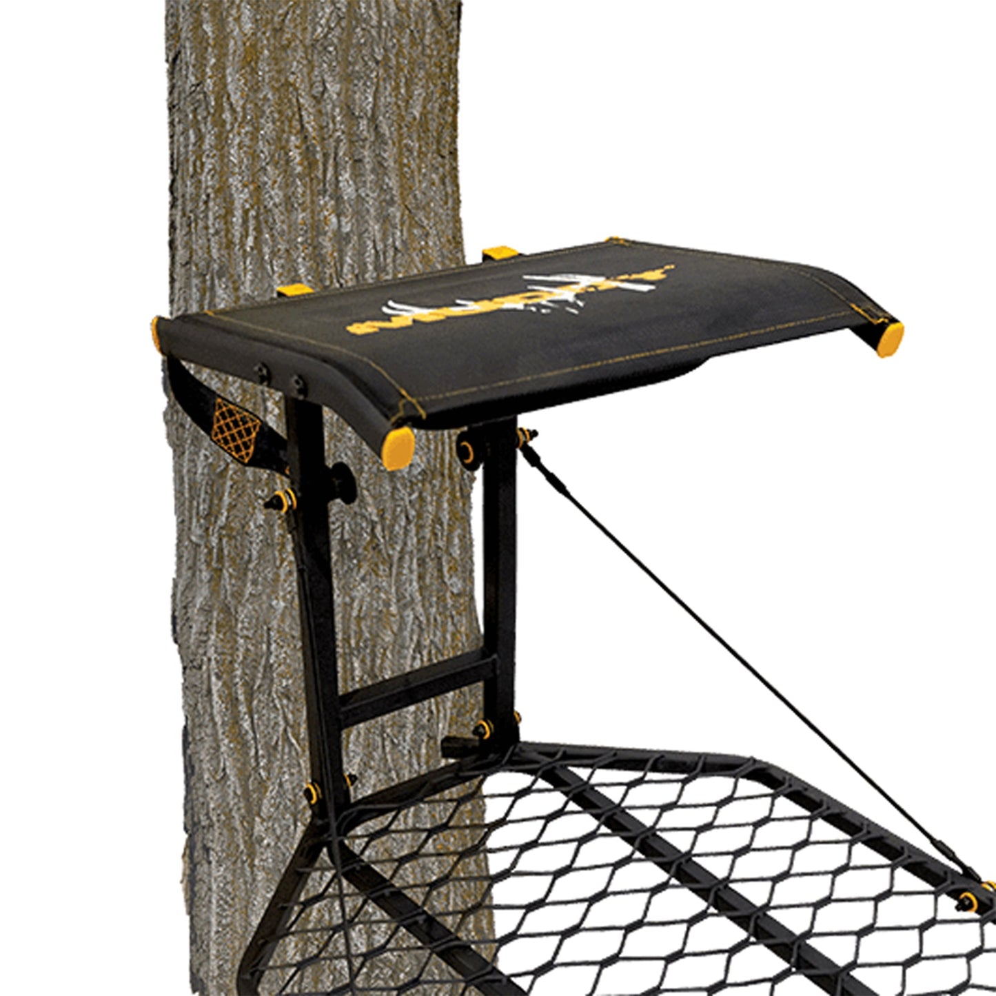 Muddy The Boss Hang On Hunting Tree Stand Platform & Flip Up Shooting Rail Rest