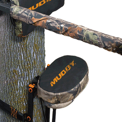 Muddy The Boss XL Hang On Hunting Tree Stand and Flip Up Shooting Rail Rest