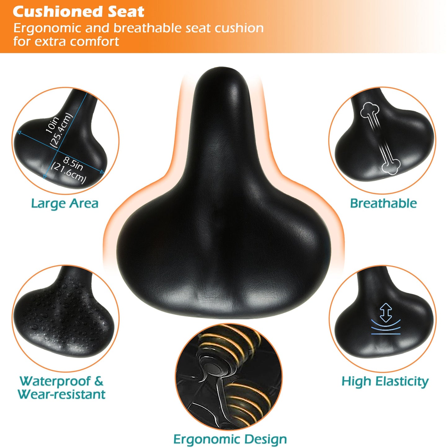 Ksports Home Wool Felt Resistance Exercise Stationary Workout Bike w/LCD Screen