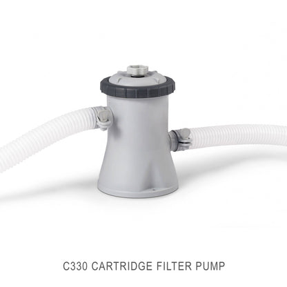 Intex 28201EH 10' x 30" Metal Frame Round Above Ground Swimming Pool with Pump