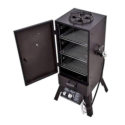 Char-Broil Vertical 45 Inch Liquid Propane Outdoor Steel Grill Gas Smoker, Black