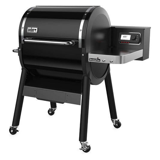 Weber SmokeFire II EX4 24" Stainless Steel Wood Fire Pellet Smart Grill, Black