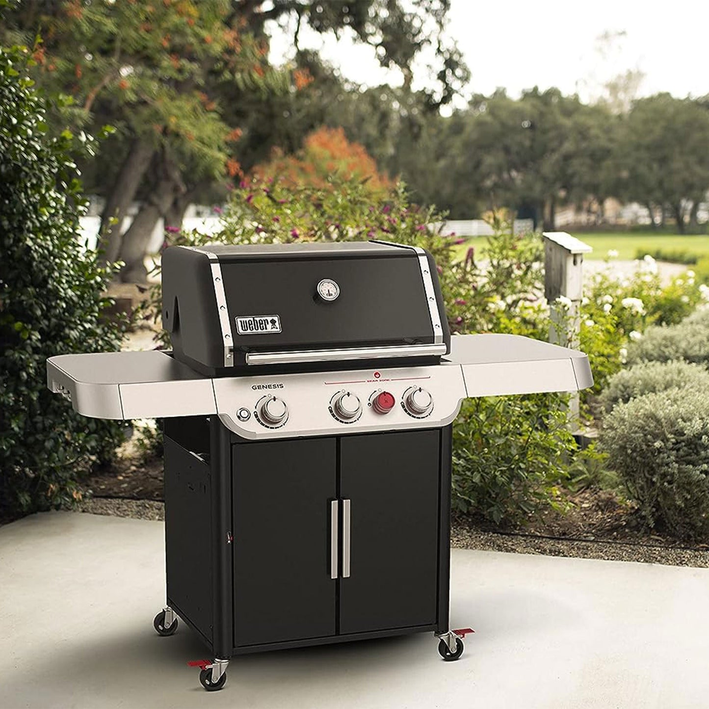 Weber Genesis E-325S Stainless Steel 3 Burner Liquid Propane Gas Grill, Black