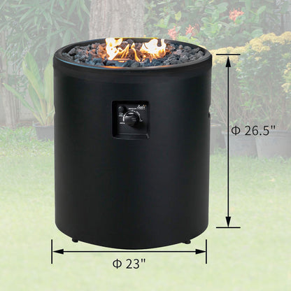 Four Seasons Courtyard 50,000 BTU Round Outdoor Column Portable Gas Fire Pit