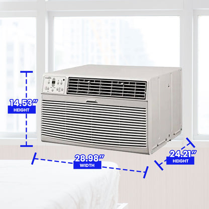 HomePointe 8000 BTU Through the Wall Air Conditioner w/Remote & Digital Panel
