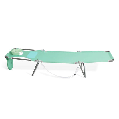 Ostrich Chaise Lounge Folding Sunbathing Poolside Beach Chair, Teal (2 Pack)