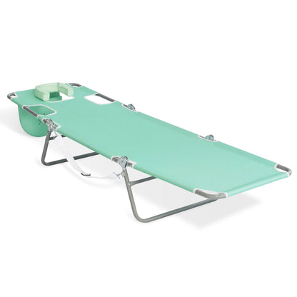 Ostrich Chaise Sunbathing Poolside Beach Chair with Recliner Lounge Chair, Teal