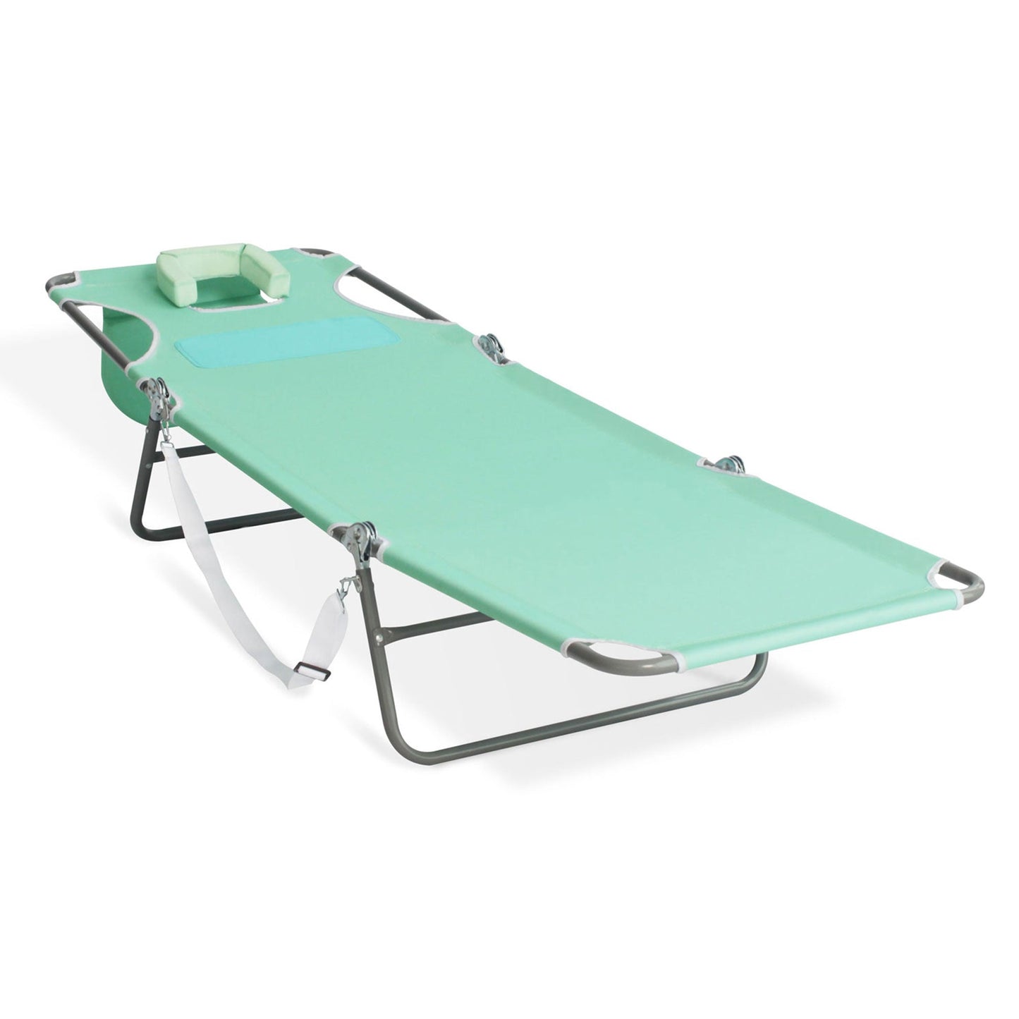 Ostrich Chaise Lounge Beach Chair with On Your Back Camping Lawn Chair, Teal