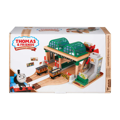 Thomas & Friends Toy Strain Set, Knapford Station Wood Railway Passenger Pickup
