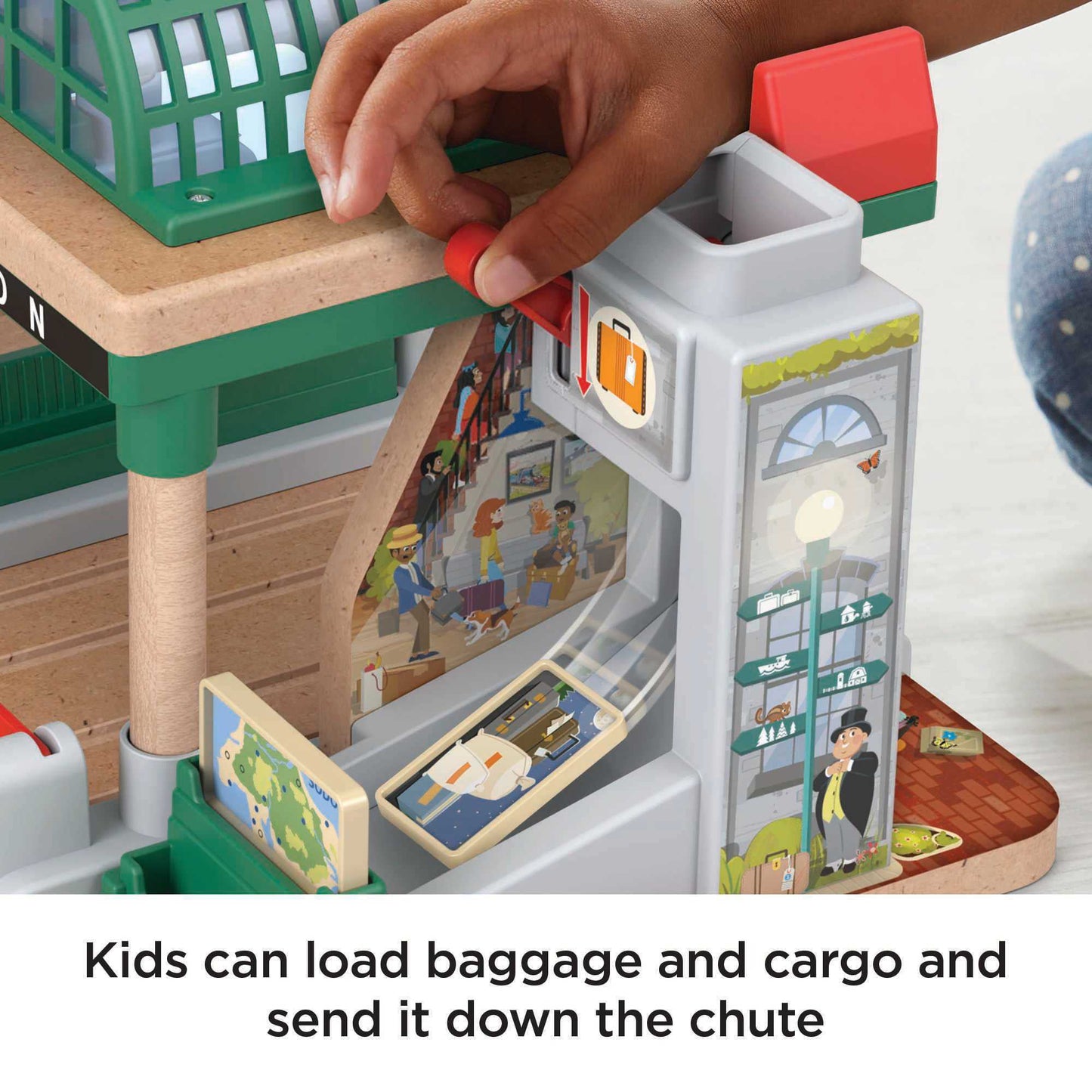 Thomas & Friends Toy Strain Set, Knapford Station Wood Railway Passenger Pickup