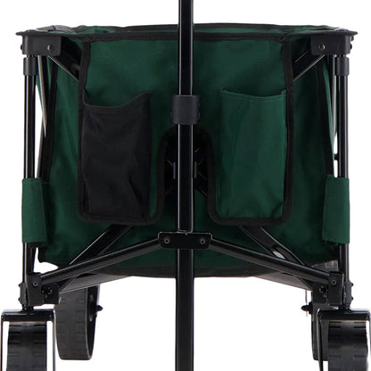 Woods Outdoor Collapsible Garden Utility Wagon Cart, Supports Up to 225lbs,Green