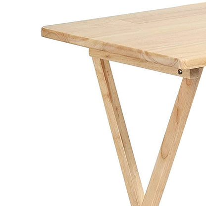 PJ Wood Folding Portable TV Snack Tray Table w/Compact Storage Rack, (Set of 7)