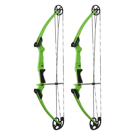 Genesis Archery Original Adjustable Right Handed Compound Bow, Green (2 Pack)