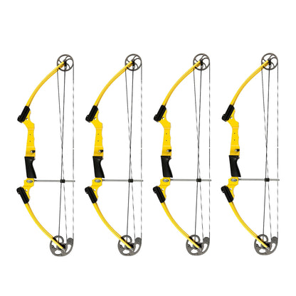 Genesis Archery Original Adjustable Right Handed Compound Bow, Yellow (4 Pack)