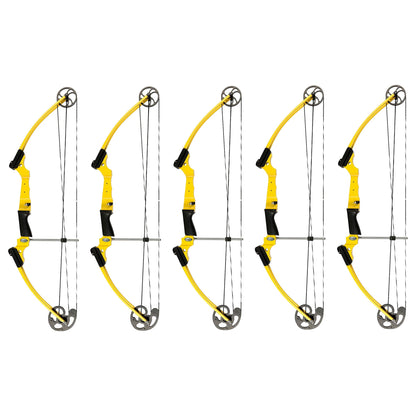 Genesis Archery Original Adjustable Right Handed Compound Bow, Yellow (5 Pack)