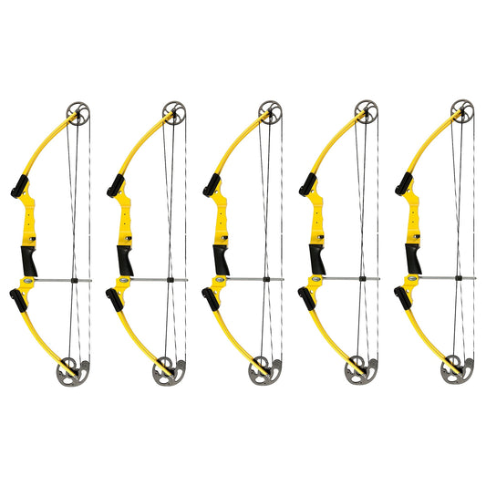 Genesis Archery Original Adjustable Right Handed Compound Bow, Yellow (5 Pack)