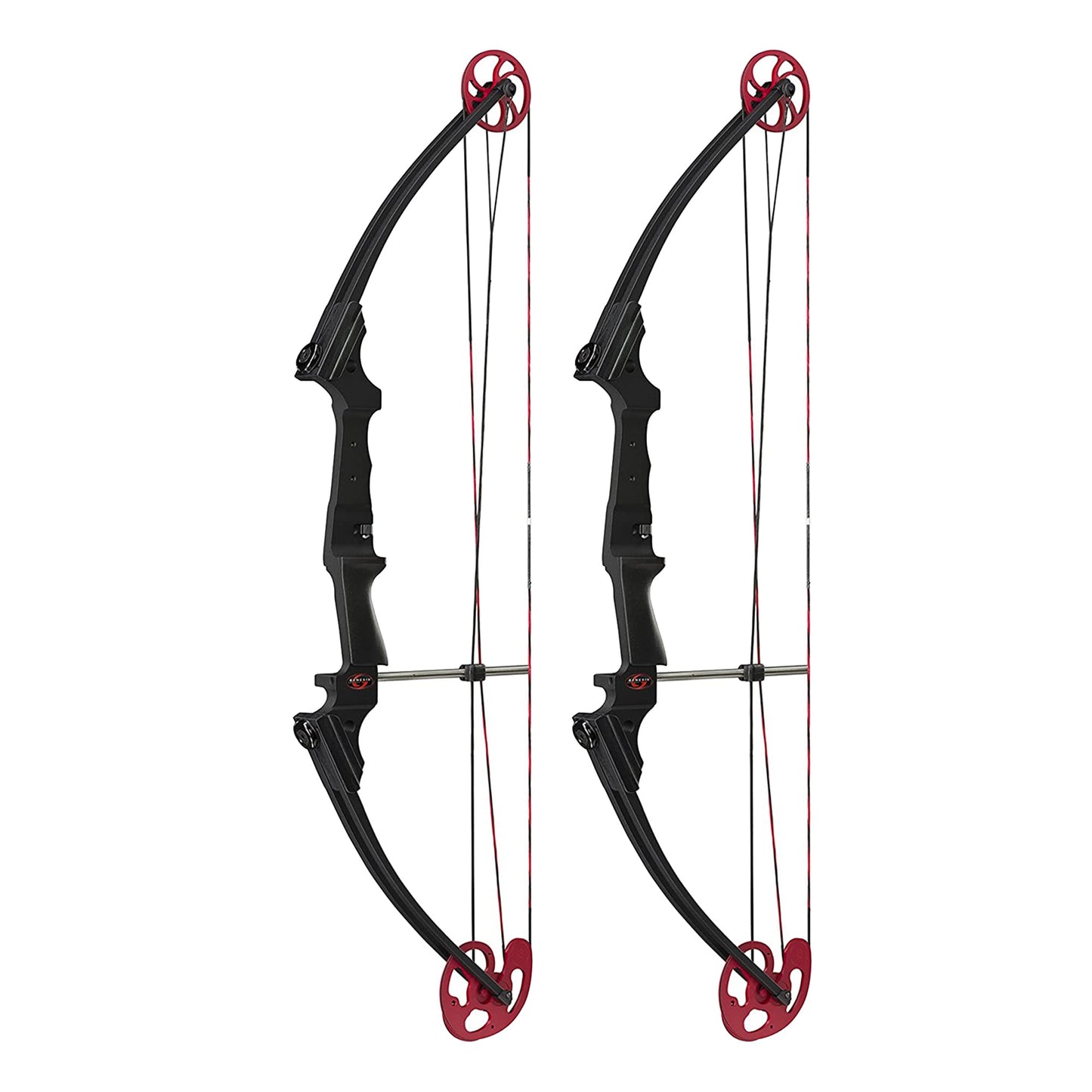 Genesis Archery Original Adjustable Right Handed Compound Bow, Black (2 Pack)