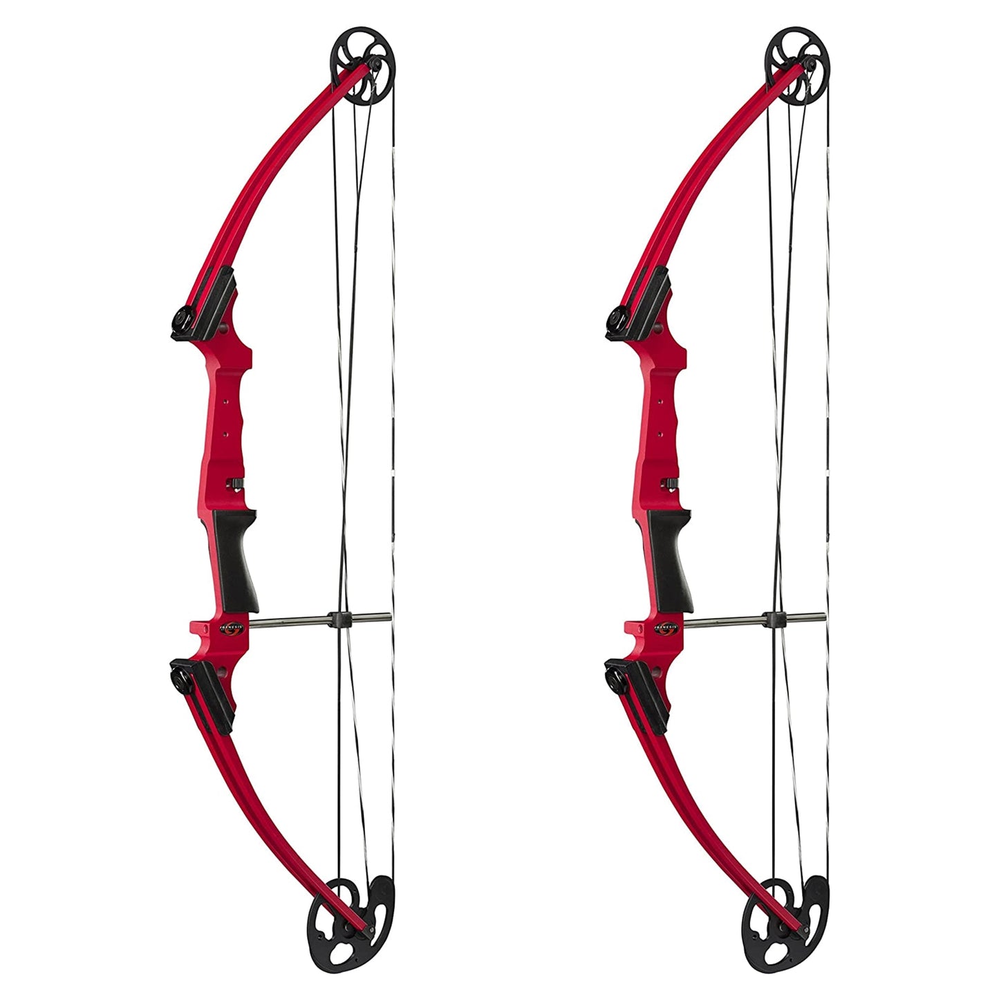 Genesis Archery Compound Bow Adjustable Sizing for Right Handed, Red (2 Pack)