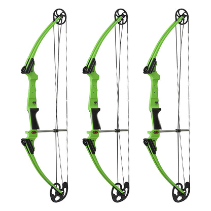 Genesis Archery Compound Bow Adjustable Sizing for Left Handed, Green (3 Pack)