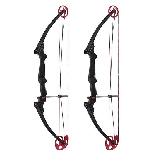 Genesis Archery Compound Bow Adjustable Sizing for Left Handed, Black (2 Pack)