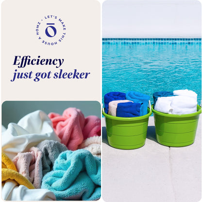 Homz 17 Gallon Indoor Outdoor Storage Bucket w/ Rope Handles, Bold Lime (2 Pack)