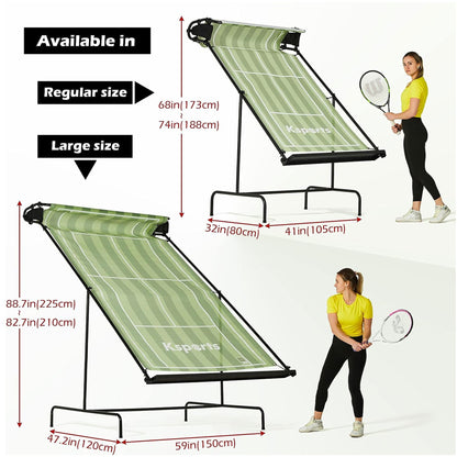 Ksports Racket Sports Indoor Outdoor Tennis Rebounder Net with Carry Bag, Green