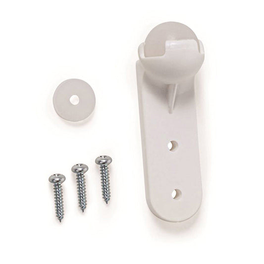 Camco Awning Door Roller Ball with Screen Door Slider & Mounting Hardware, White