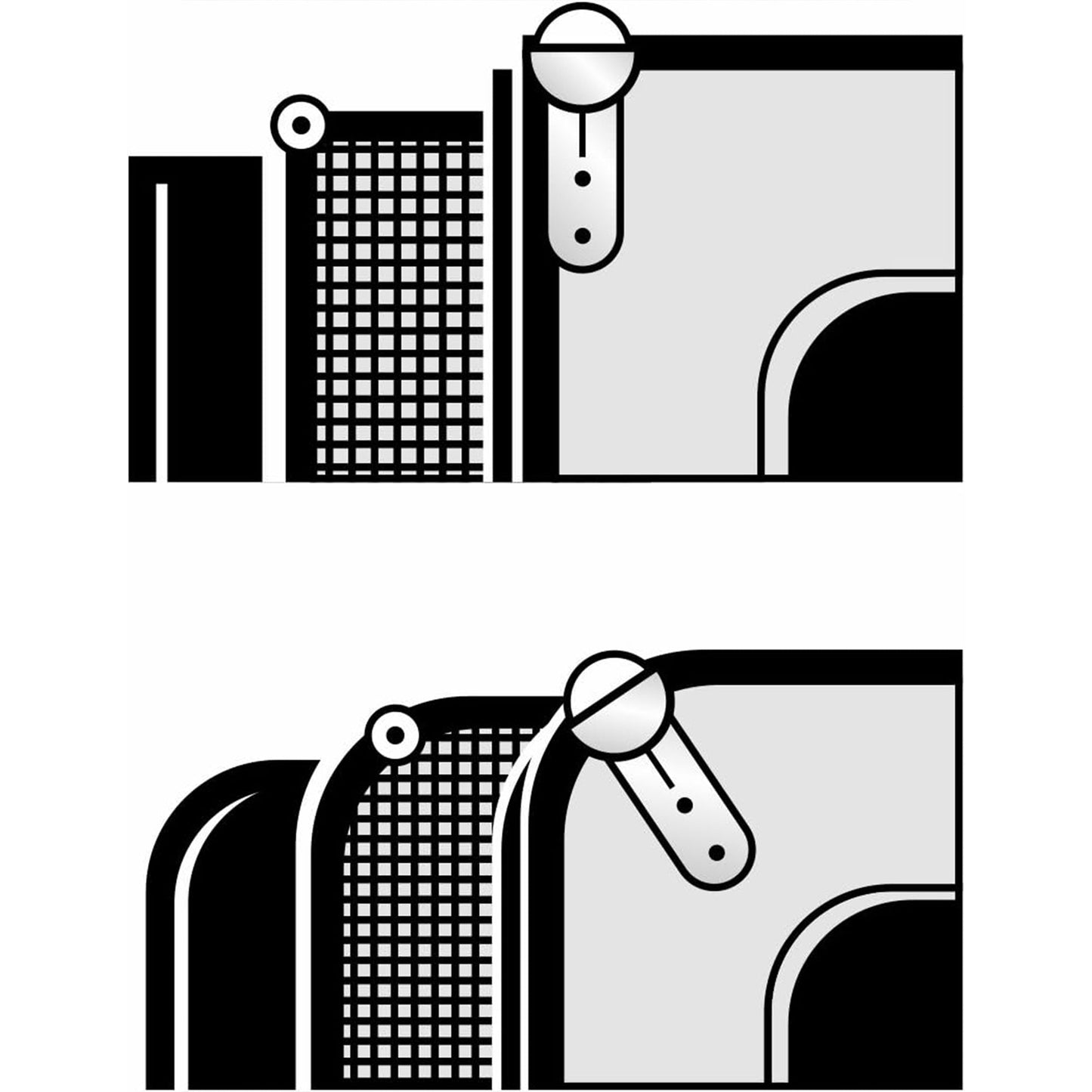 Camco Awning Door Roller Ball with Screen Door Slider & Mounting Hardware, White