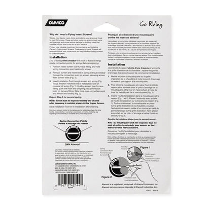 Camco 42144 FUR500 Flying Insect Screen for RVs, Fits Atwood Hydroflame Furnaces