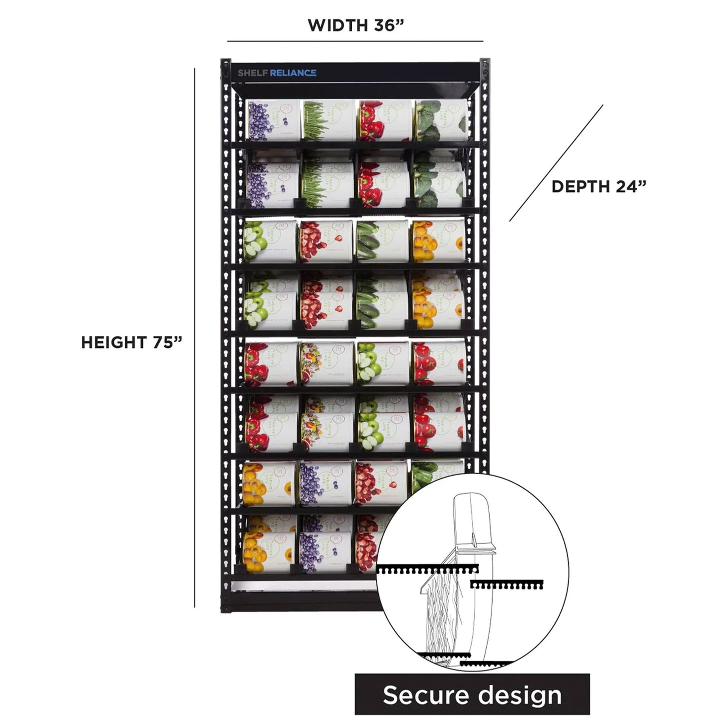 Shelf Reliance Maximizer Large Can Rotation Organizer Supports Up To 112 Cans