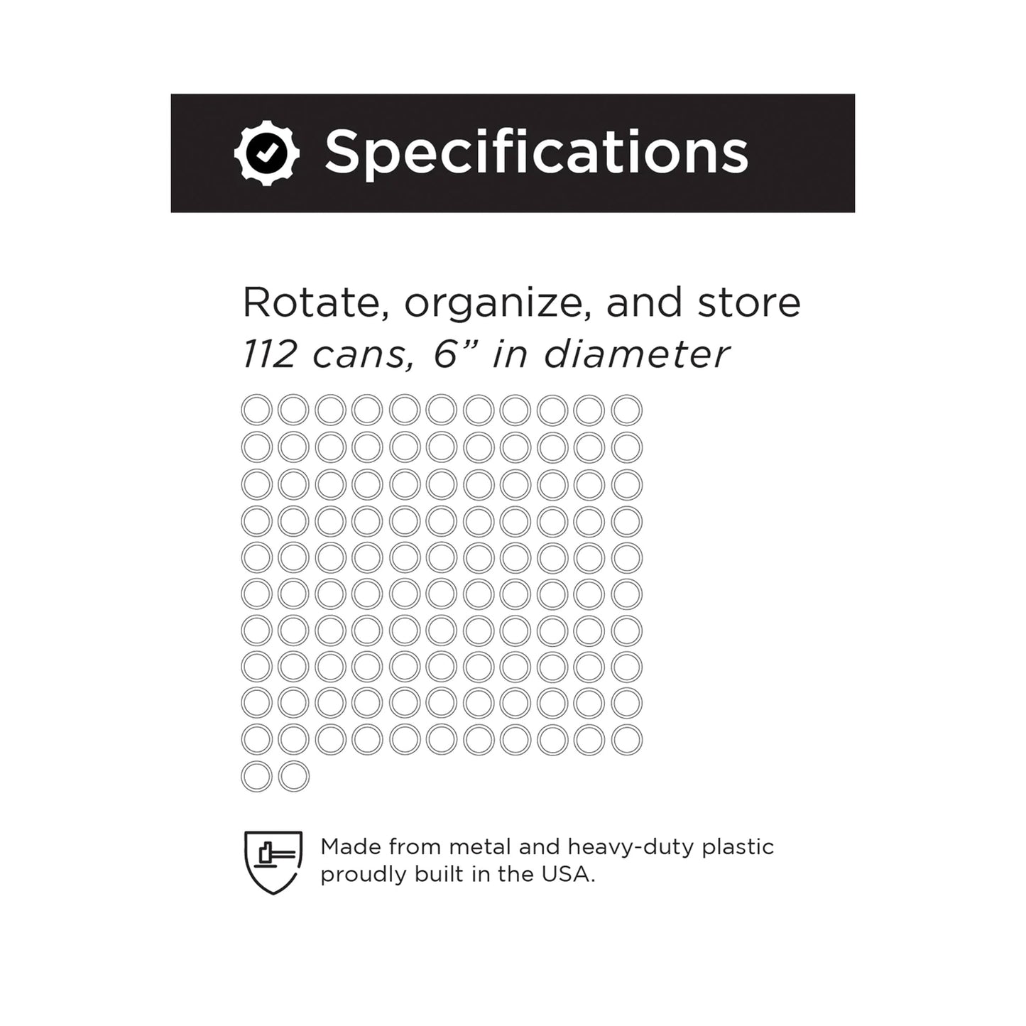 Shelf Reliance Maximizer Large Can Rotation Organizer Supports Up To 112 Cans