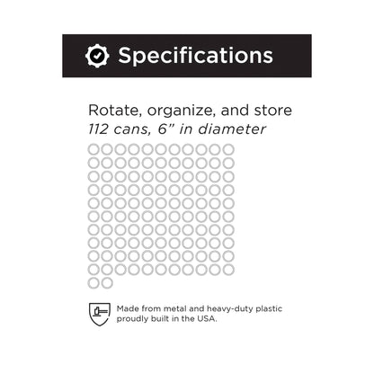 Shelf Reliance Maximizer Large Can Rotation Organizer Supports Up To 112 Cans
