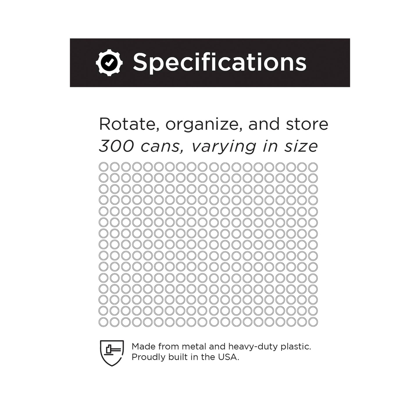 Shelf Reliance Maximizer Variety Can Rotation Organizer Holds Up To 300 Cans