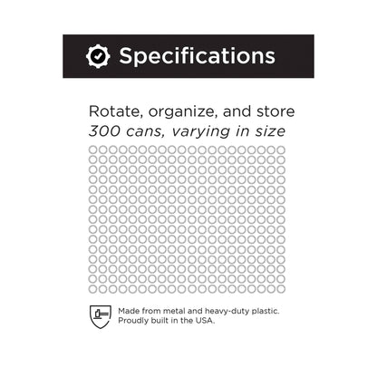 Shelf Reliance Maximizer Variety Can Rotation Organizer Holds Up To 300 Cans