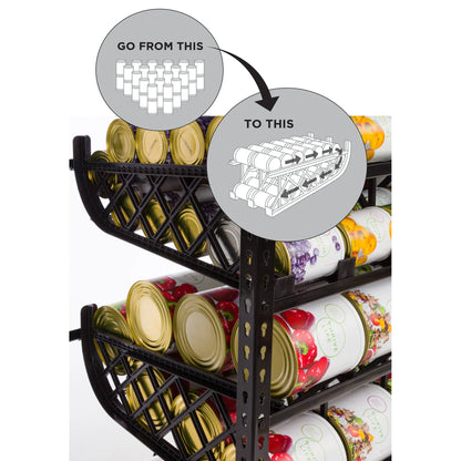 Shelf Reliance Maximizer Variety Can Rotation Organizer Holds Up To 300 Cans