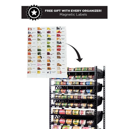 Shelf Reliance Maximizer Variety Can Rotation Organizer Holds Up To 300 Cans
