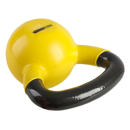 HolaHatha 20 Pound Solid Cast Iron Workout Kettlebell for Home Strength Training