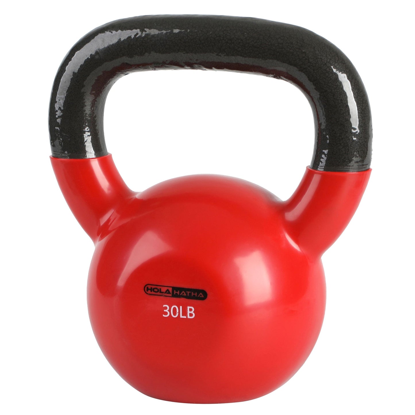 HolaHatha 30 Pound Solid Cast Iron Workout Kettlebell for Home Strength Training