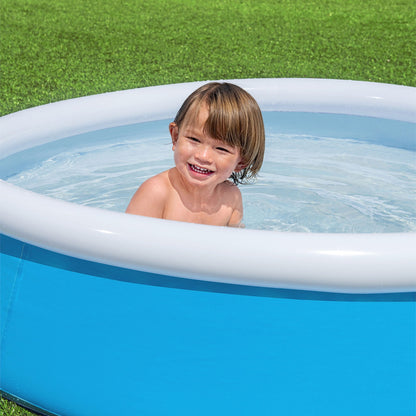 H2OGO! 5' x 15" My First Fast Set Inflatable Top Ring Kiddie Swimming Pool, Blue