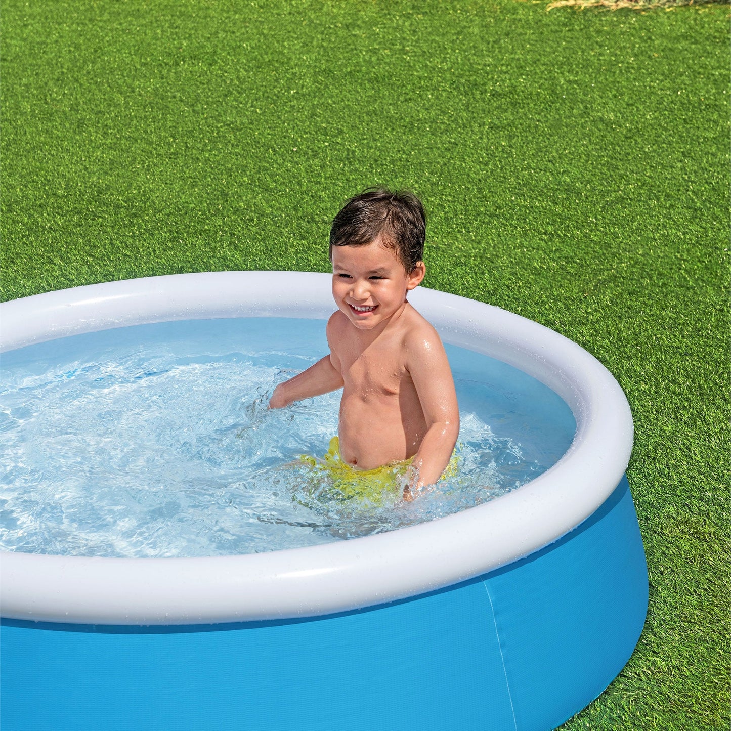 H2OGO! 5' x 15" My First Fast Set Inflatable Top Ring Kiddie Swimming Pool, Blue